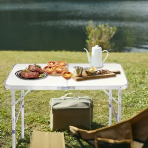 Outdoor Folding Table Aluminum Alloy Rectangular