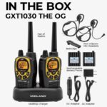 Midland GXT1030VP4 GMRS walkie talkie accessories and charging kit