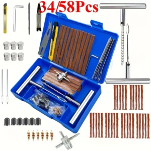 Auto Tire Repair Set Puncture Repair Tools Car Van Motorcycle Bike