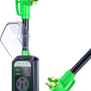 RV Surge Protectors 50 Amp 9500J Waterproof, Circuit Analyzer, Full Protection