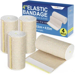Elastic Bandage Wrap 4"x15 feet,4 Pack
