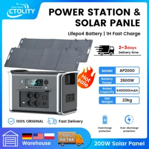 Portable Power Station Solar Generator 1000W 2000W