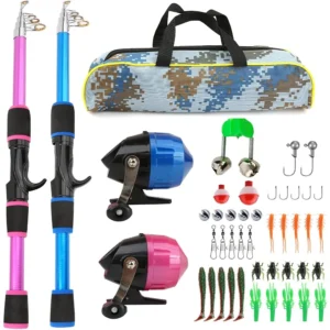 Telescopic Fishing Rod and Reel Combo Gear Bag and Accessories