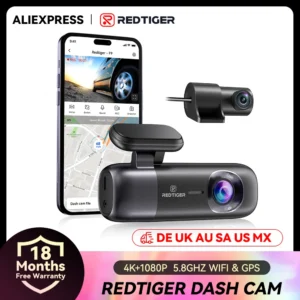 Dash Camera Front and Rear, Night Vision Car Recorder By App WiFi GPS