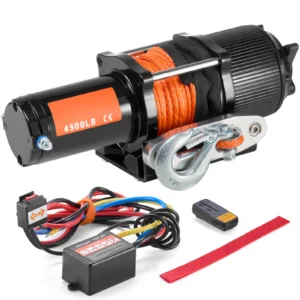 4500lbs ATV/UTV Electric Winch 12V with 39ft Synthetic Rope Remote Control