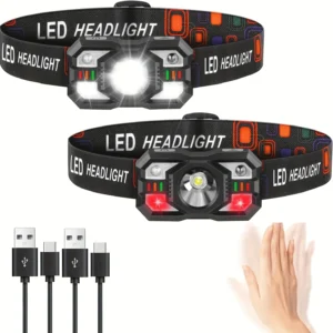 Headlamp Flashlight, Ultra-Lightweight, High-Brightness LED Rechargeable