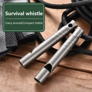 Titanium Emergency Survival Whistle with Lanyard